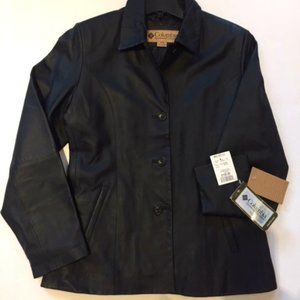 COLUMBIA LEATHER JACKET BLACK